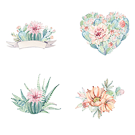 手繪花環(huán)卡通免扣素材