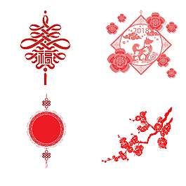 春節(jié)卡通免扣素材