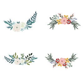 手繪花環(huán)卡通免扣素材