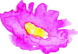 手绘紫色花朵矢量素材