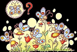 可愛(ài)蝴蝶透明素材