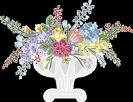 鲜花花瓶婚礼藤蔓小树枝装饰素材