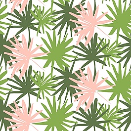 粉綠色樹葉清新矢量素材