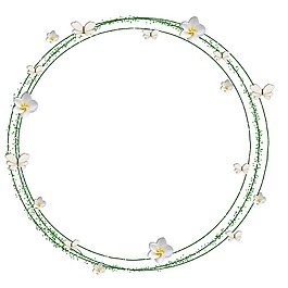 清洗綠色圓環(huán)小白花png元素