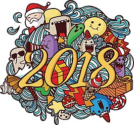 卡通2018萬圣節(jié)圣誕老人png元素