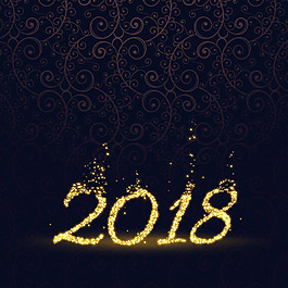 創意金色2018字體設計