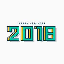 扁平化2018字體設計
