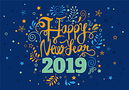 2019手繪新年海報