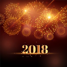 唯美煙花2018新年素材