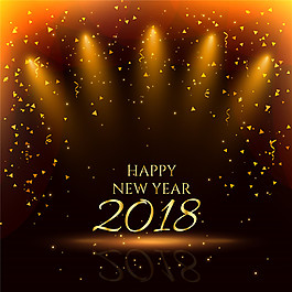 唯美金色光效2018海報