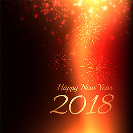炫目煙花2018新年海報(bào)
