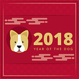 中國紅2018狗年海報(bào)