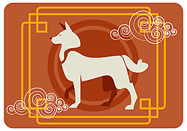 創(chuàng)意扁平狗年素材