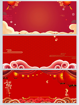 元宵節(jié)喜慶廣告背景psd