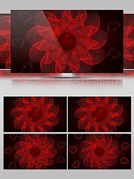 紅色光環(huán)花蕾視頻素材