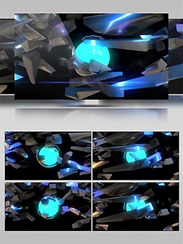 蓝色光束星球视频素材