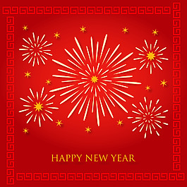 煙花喜慶狗年海報(bào)