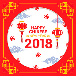 2018狗年古典海報(bào)設(shè)計(jì)