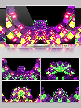 l綠色激光花燈視頻素材