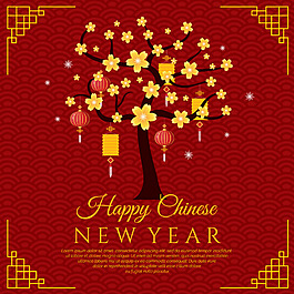 紅燈籠喜慶狗年海報設計