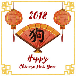 中式古典燈籠新年海報(bào)設(shè)計(jì)