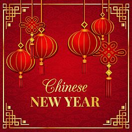 喜慶燈籠中國風(fēng)狗年海報(bào)