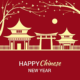 中式新年快樂海報(bào)設(shè)計(jì)