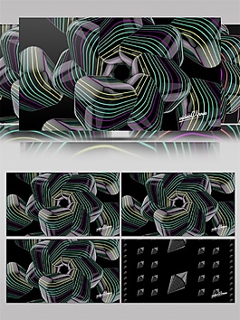 綠色動(dòng)感光波視頻素材