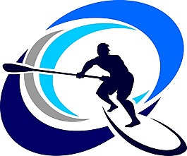 卡通藍(lán)色劃船比賽png元素
