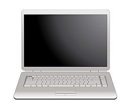 白色筆記本電腦png元素