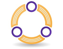 卡通彩色圆形图案png元素