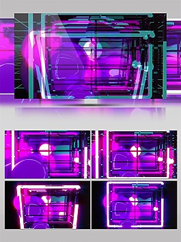 紫色夢幻水晶視頻素材