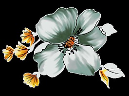 古典中國風(fēng)花朵裝飾元素