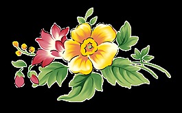 唯美中國(guó)風(fēng)花朵裝飾元素
