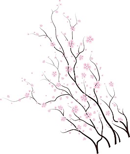 清新彩繪粉色小花朵png元素