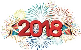 創意煙花盛開2018png元素