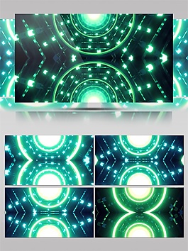 绿色迷幻光斑视频素材