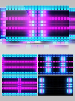 紫色光束方格視頻素材