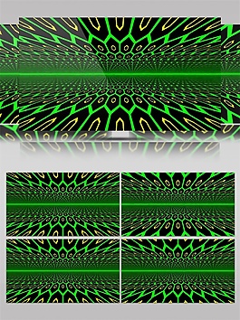 綠色迷幻光束視頻素材