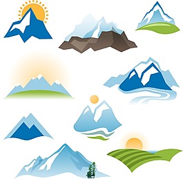 手繪簡約大山圖標(biāo)