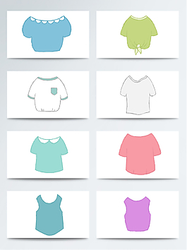 水彩簡(jiǎn)約衣服PNG免扣合集
