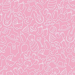 粉色嬰兒用品底紋背景圖