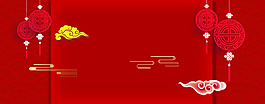 圣誕節(jié)文藝燈籠紅色幾何banner