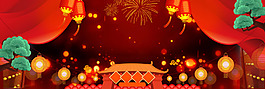 狗年吉祥慶祝燈籠背景
