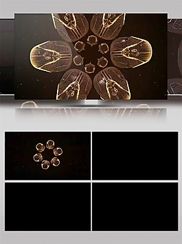 金色光球舞臺(tái)動(dòng)態(tài)視頻素材
