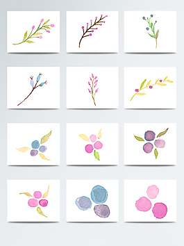 水彩簡(jiǎn)約花朵免扣素材合集