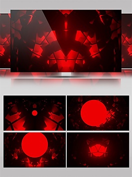 紅色星光氣泡動態(tài)視頻素材