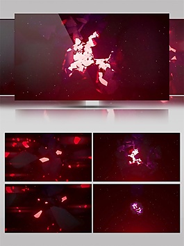 紅色蝴蝶光斑動態視頻素材