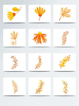 水彩創(chuàng)意鮮花免扣素材合集