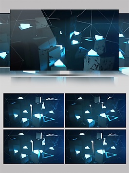 蓝色迷幻光斑动态视频素材